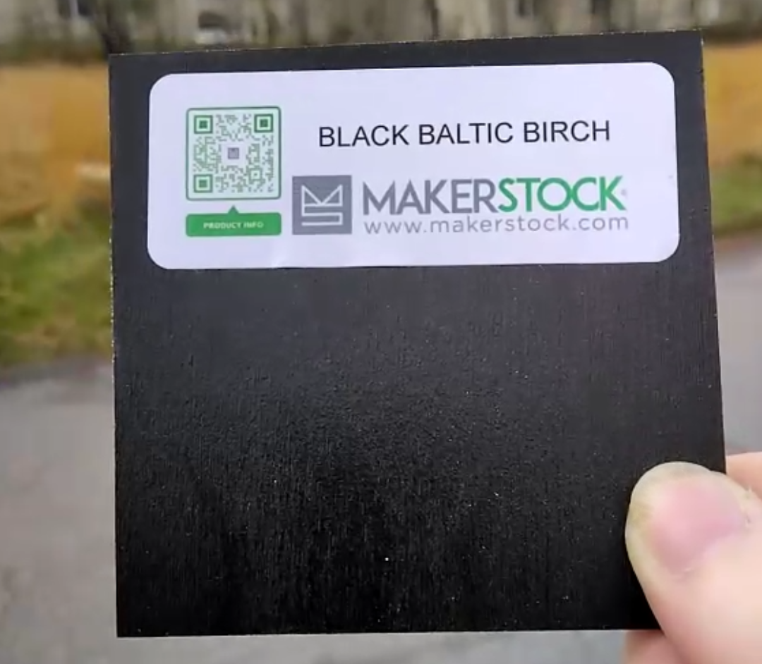 Black Baltic Birch Plywood (1/8" - 1/4")