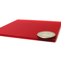 Cherry Red Frosted Matte Acrylic - Frosted Two Sides (1/8")