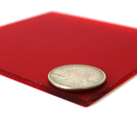 Cherry Red Frosted Matte Acrylic - Frosted Two Sides (1/8")