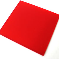 Cherry Red Frosted Matte Acrylic - Frosted Two Sides (1/8")