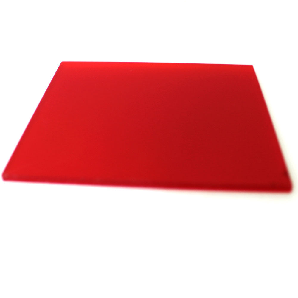 Cherry Red Frosted Matte Acrylic - Frosted Two Sides (1/8")