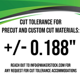 1/2" MDF (Medium Density Fiberboard) - Custom Cut