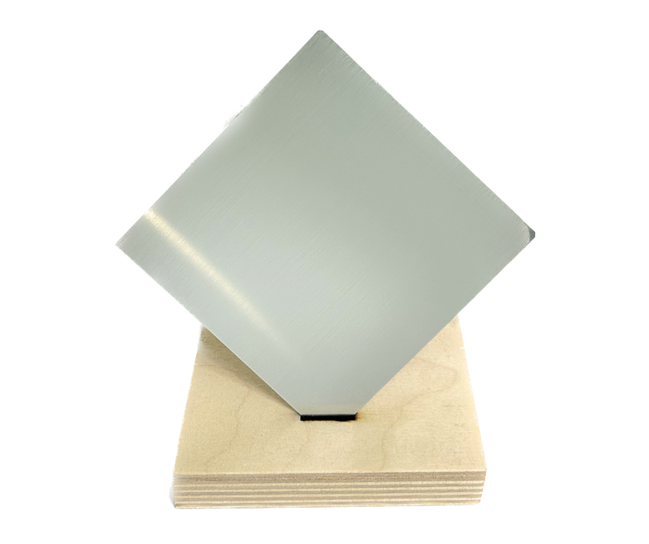 Duets Laser Indoor Acrylic - Brushed Aluminum/Black - 2 Ply