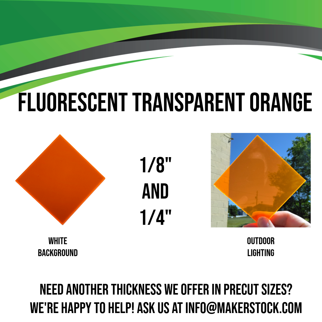 1/4" Fluorescent Acrylic Custom Cut
