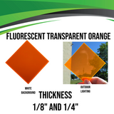 Orange Fluorescent Transparent Acrylic