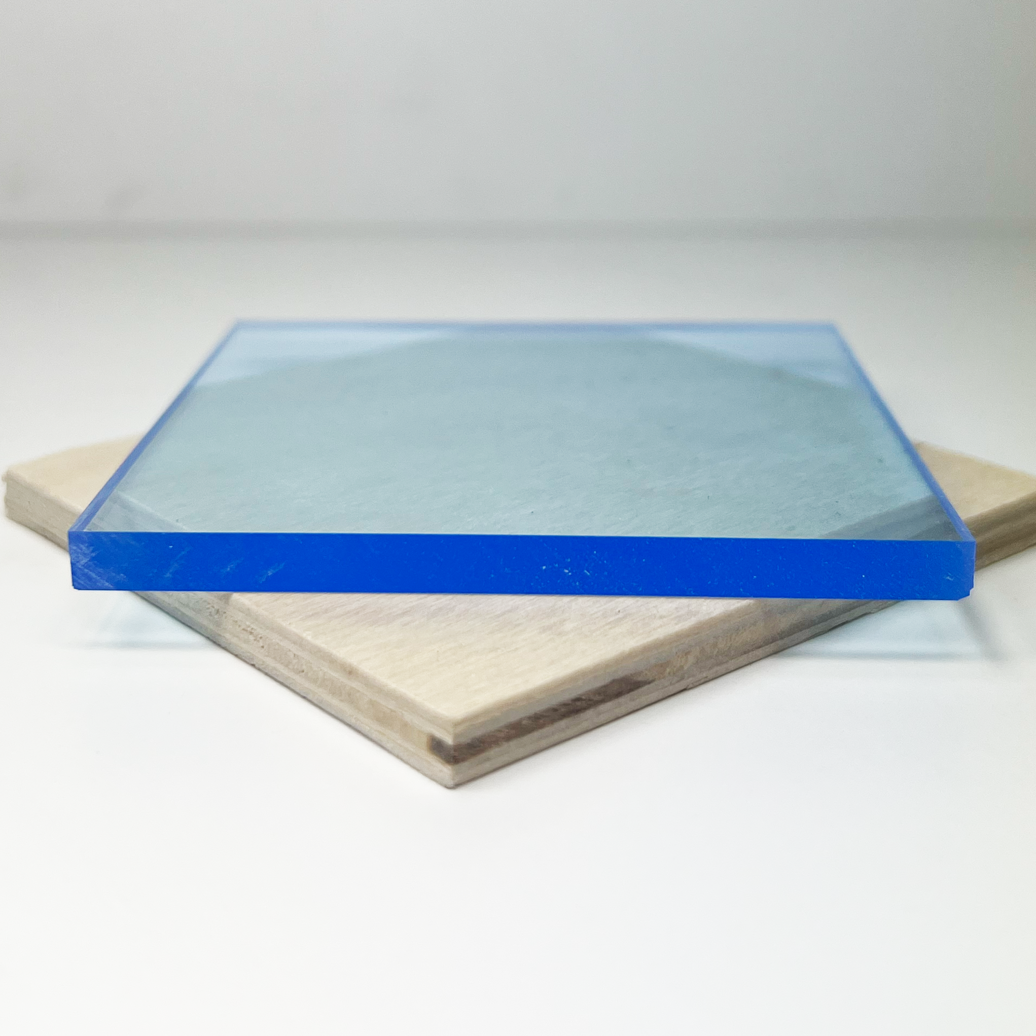 Light Blue Fluorescent Transparent Acrylic (1/8" - 1/4")
