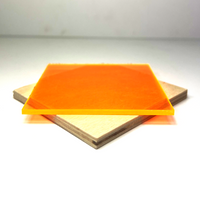 Orange Fluorescent Transparent Acrylic (1/8" - 1/4")