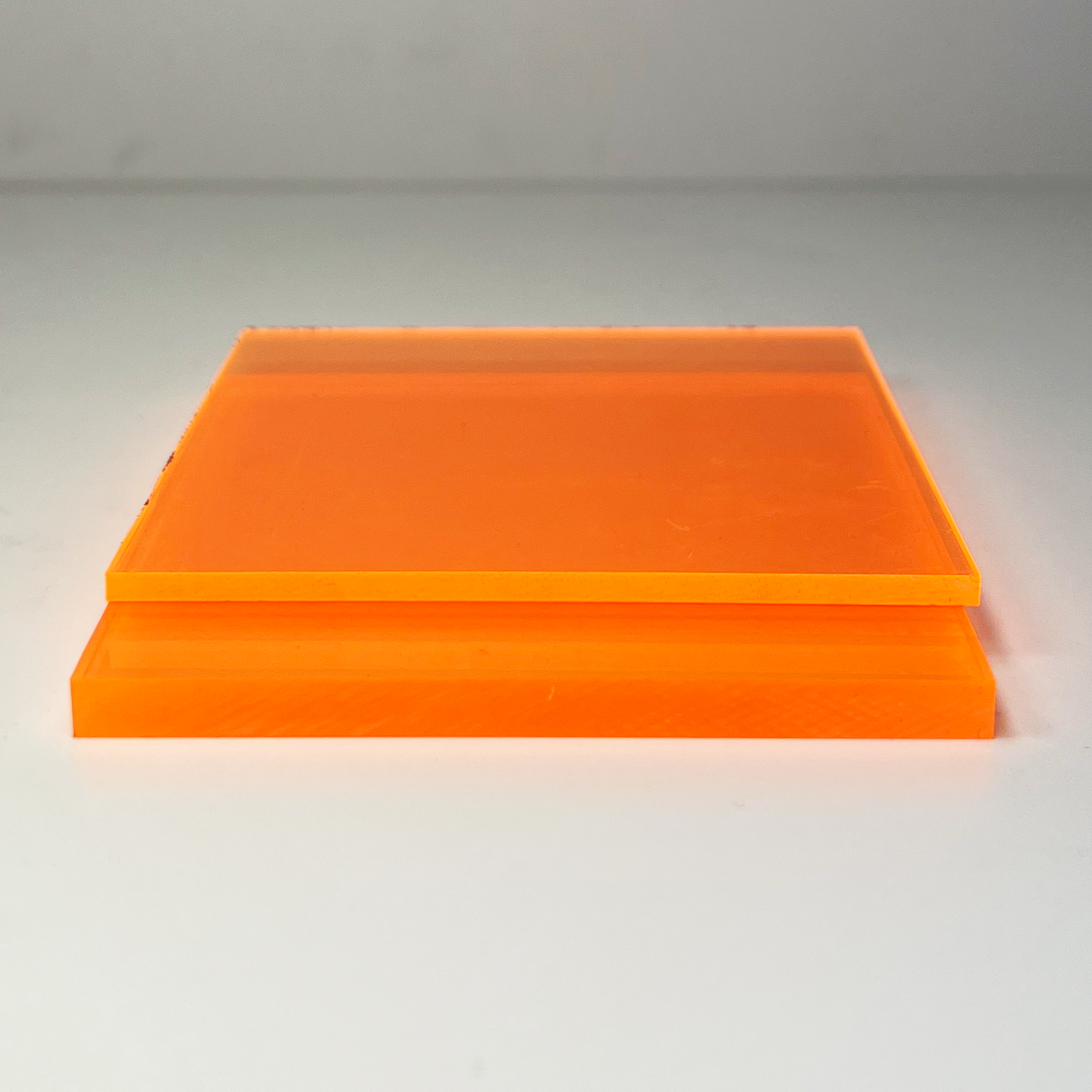 Orange Fluorescent Transparent Acrylic (1/8" - 1/4")
