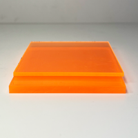 Orange Fluorescent Transparent Acrylic (1/8" - 1/4")