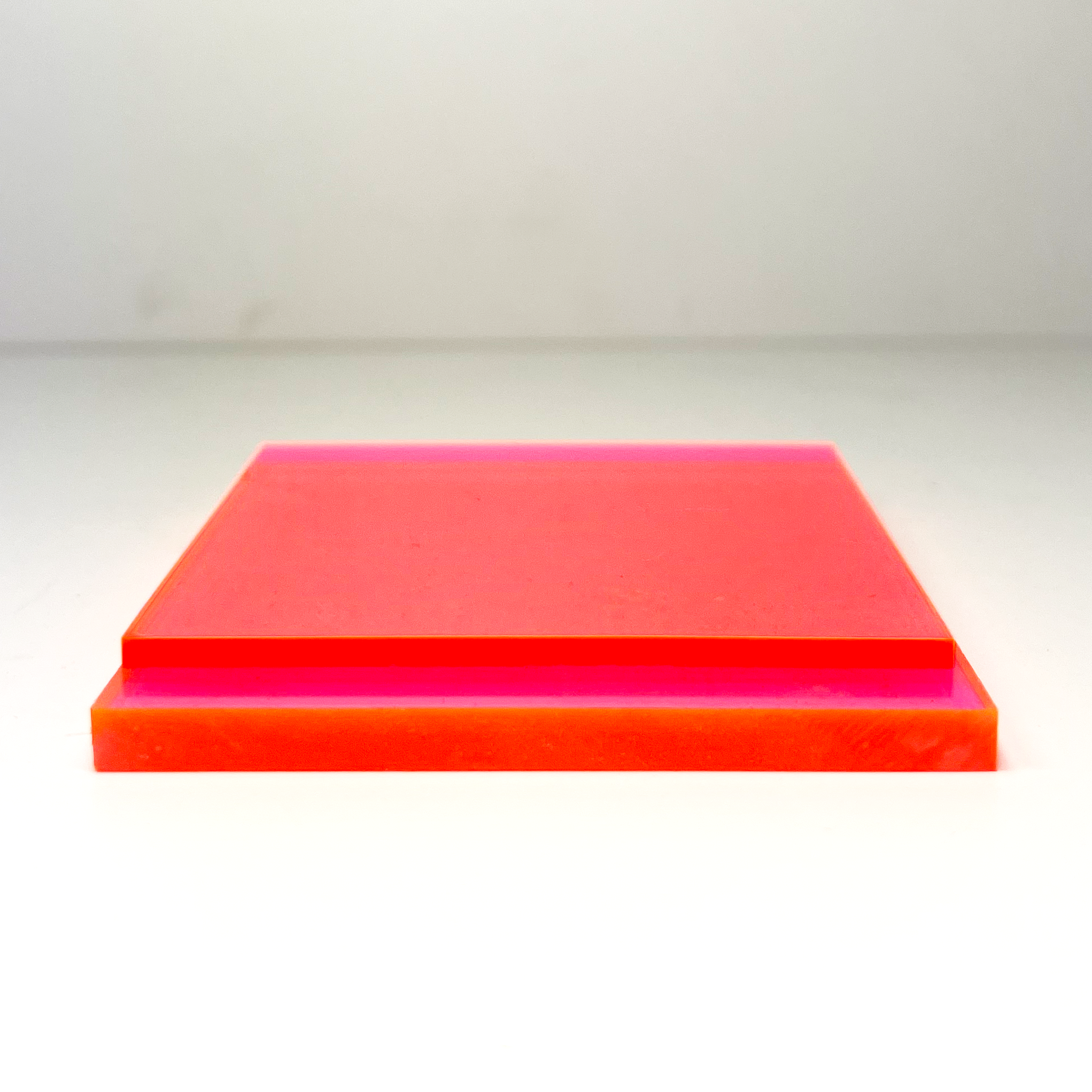 Pink Fluorescent Transparent Acrylic (1/8" - 1/4")