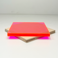 Pink Fluorescent Transparent Acrylic (1/8" - 1/4")
