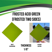 Acrylic (Frosted Acid Green) - Frosted Two Sides (1/8")