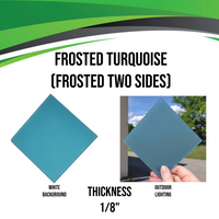 Acrylic (Frosted Turquoise) - Frosted Two Sides (1/8")