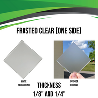 Frosted Clear Acrylic - Frosted One Side (1/8" - 1/4")