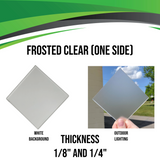Frosted Clear Acrylic - Frosted One Side