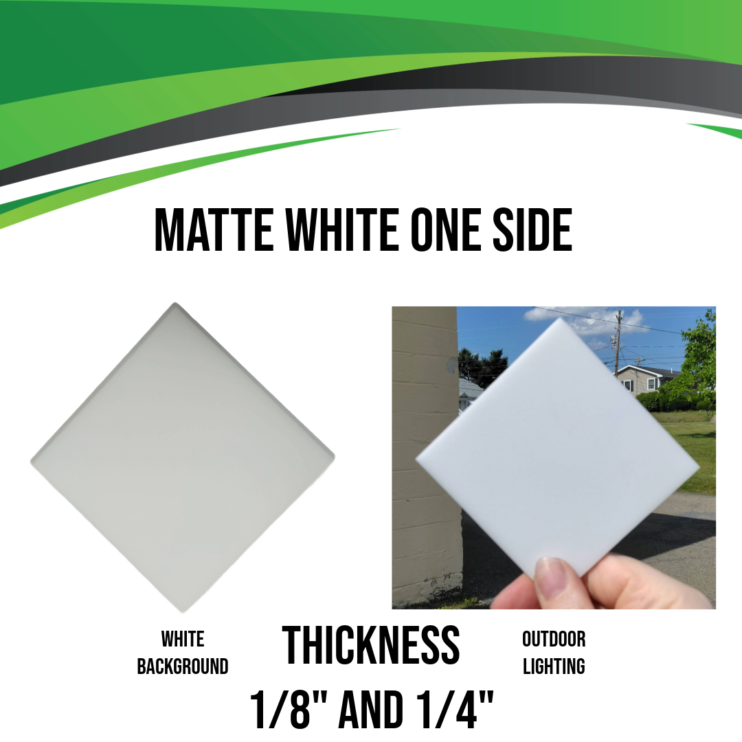 Acrylic (Matte White) - Matte One Side