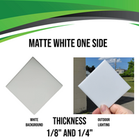 Acrylic (Matte White) - Matte One Side