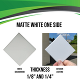 Acrylic (Matte White) - Matte One Side