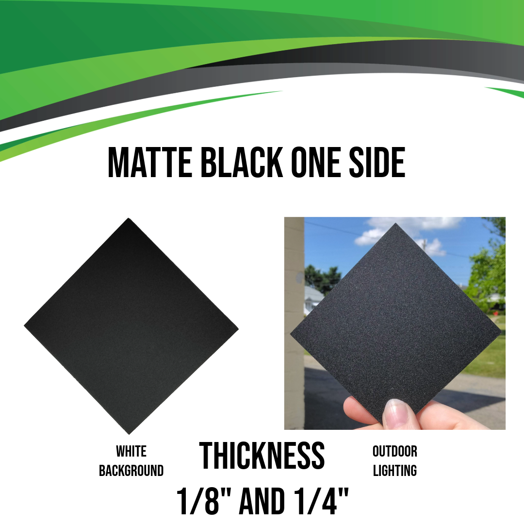 Acrylic (Matte Black) - Matte One Side