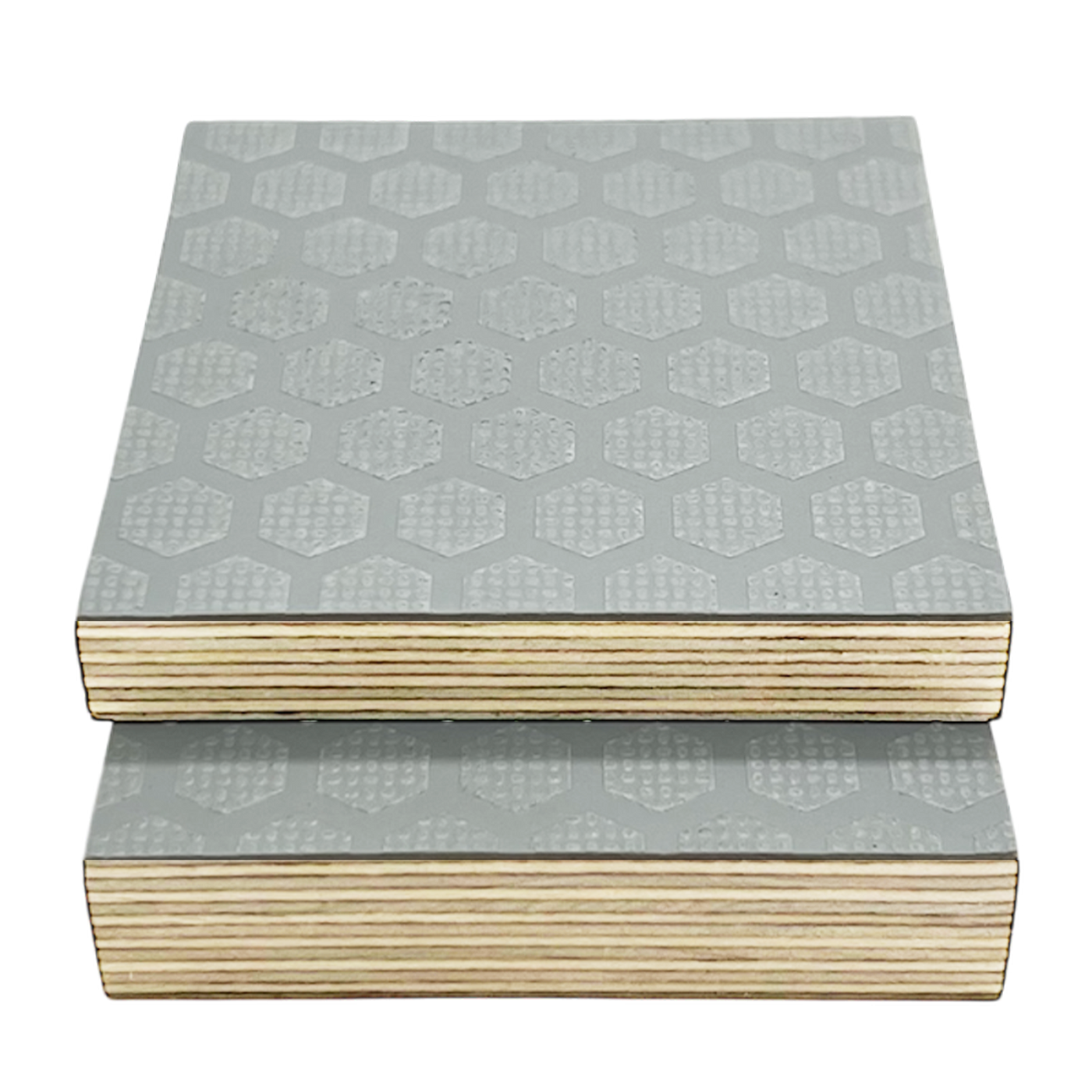 Hex-Ply Anti-Slip Melamine Birch Plywood (Light Gray) - 12mm - 18mm