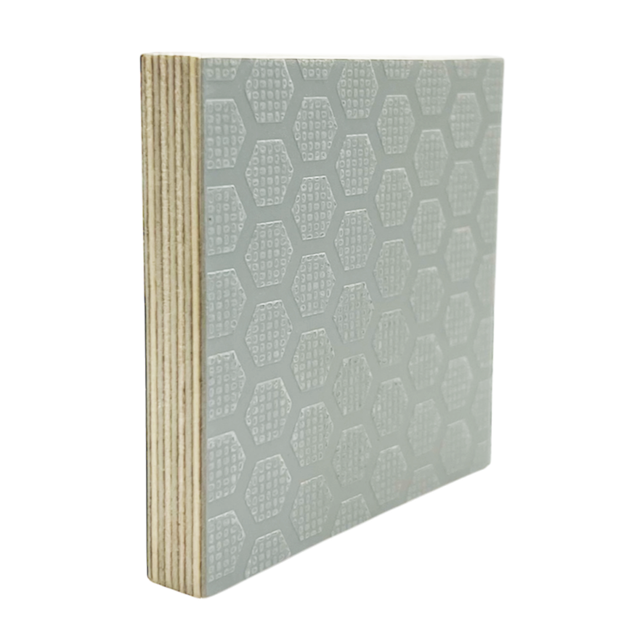 Hex-Ply Anti-Slip Melamine Birch Plywood (Light Gray) - 12mm - 18mm