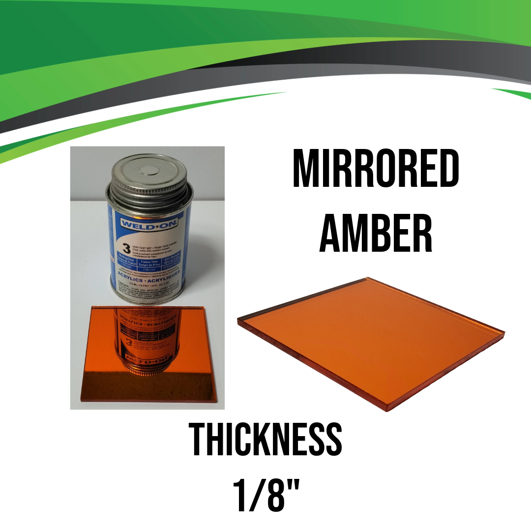 Amber Orange Mirrored Acrylic