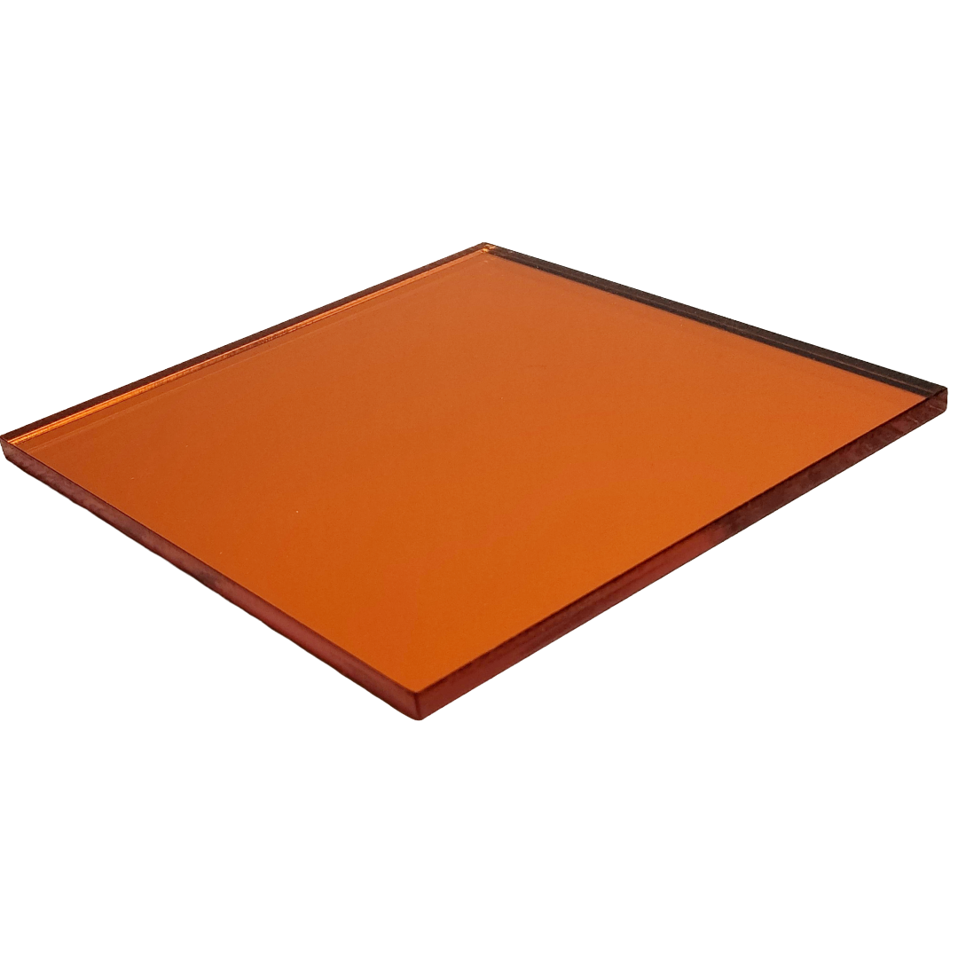 Amber Orange Mirrored Acrylic