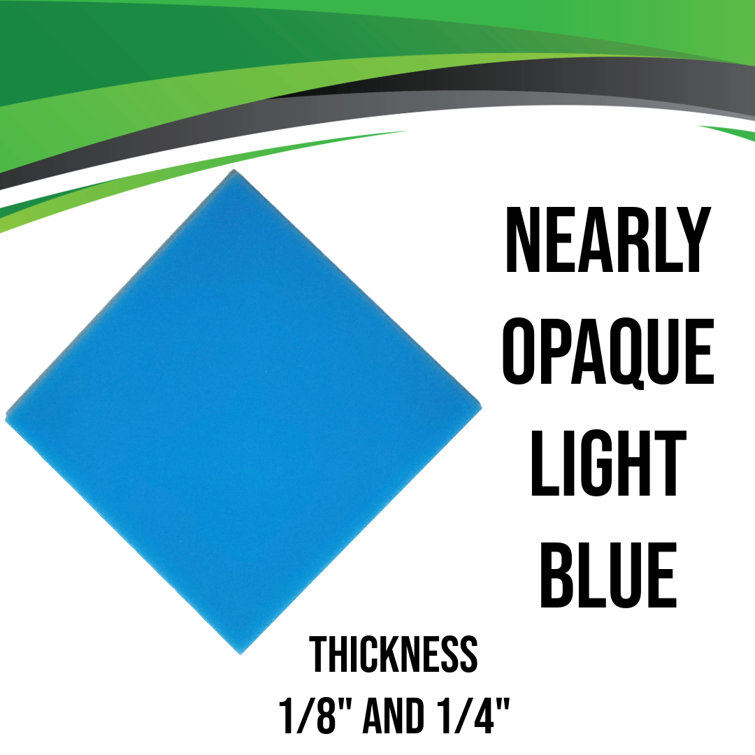 Light Blue Nearly Opaque Acrylic