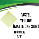 Yellow Pastel Acrylic Sheet - Matte One Side