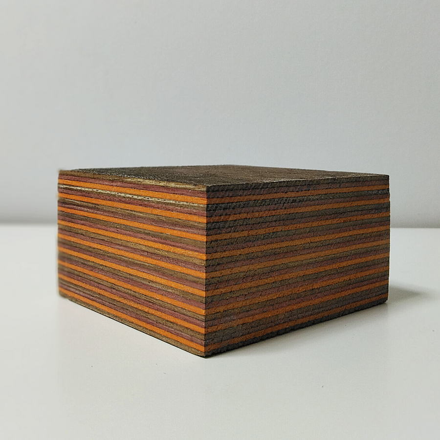 Red/Orange/Gray Laminated Birch Wood Blanks
