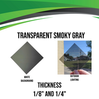 Smoky Gray Transparent Acrylic