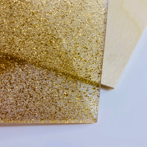 1/8" Gold Sparkle Acrylic - Mixed Sizes