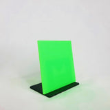 Neon Green Acrylic, angled shot of matte finish.